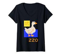 Donna STOCAZZO rebus semplificato Maglietta con Collo a V