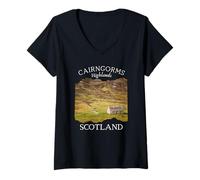 Donna Stone Cottage Scottish Highlands Souvenir Travel UK per Bambini Maglietta con Collo a V