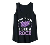 Donna Stop The Car I See A Rock Cool Rocks Lovers Funny Rock Citazione Canotta