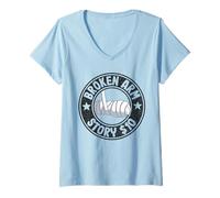 Donna Storia del Braccio Rotto $10 I Bambini a Mano Rotta Diventano Braccio Ben Rotto Maglietta con Collo a V