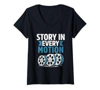 Donna Storia in ogni animazione animazione Schizzo Animare Storytelling Maglietta con Collo a V