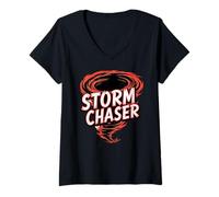 Donna Storm Chaser, Meteorologo Cacciatori di tempeste Maglietta con Collo a V