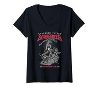 Donna Stranger Things Demogorgon Friends Dont Lie Maglietta con Collo a V