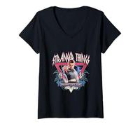 Donna Stranger Things Eleven 87 Tour Front Back Maglietta con Collo a V