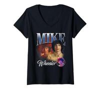 Donna Stranger Things Mike Homage Maglietta con Collo a V