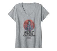 Donna Stranger Things One Last Adventure Poster Maglietta con Collo a V