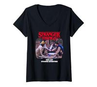 Donna Stranger Things One Last Strange Adventure Maglietta con Collo a V