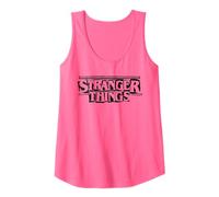 Donna Stranger Things Punk Logo Black Canotta
