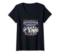 Donna Stranger Things Retro Thunder Group Maglietta con Collo a V