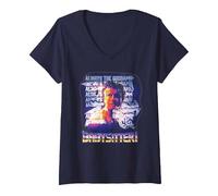 Donna Stranger Things Sempre La Babysitter Steve Harrington Maglietta con Collo a V, Navy, L