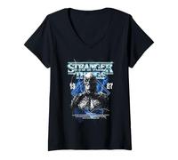 Donna Stranger Things Vecna Band Maglietta con Collo a V