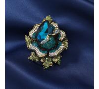 Donna Strass Floreale Spilla Accessorio Cristallo Bouquet per Cappotto Pin Decor