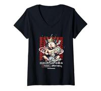 Donna Streetwear Tentazione Desiderio - Bold Urban Aesthetic Maglietta con Collo a V