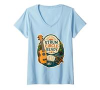 Donna Strum Circle Ready Ukulele Maglietta con Collo a V