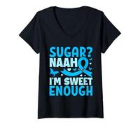 Donna Sugar? Naah I'm Sweet Enough Maglietta con Collo a V