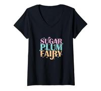 Donna Sugar Plum Fairy Sugar-Sweet Magic Maglietta con Collo a V