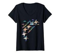 Donna Sullivan's Island South Carolina Pellicano colorato Tie-Dye Maglietta con Collo a V