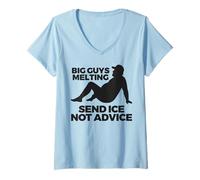 Donna Summer Dad Humor Big Guys Melting Mend Ice Not Advice Maglietta con Collo a V