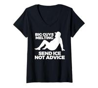 Donna Summer Dad Humor Big Guys Melting Mend Ice Not Advice Maglietta con Collo a V