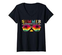Donna Summer Remembering My Why Shirt Funny Summer Break Citazione Maglietta con Collo a V