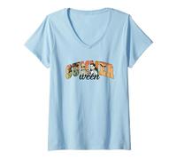 Donna Summerween Fun Halloween - Mostri estivi Maglietta con Collo a V