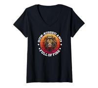 Donna Sun-Kissed And Full of Fire Maglietta con Collo a V