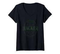 Donna Sunday Hacker Golf Club Divertente Golfista Weekend Fairway Maglietta con Collo a V