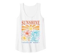 Donna Sunshine State of Mind Tropical Ibisco Onde Design Beach Canotta