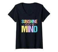 Donna Sunshine State Of Mind vibrazioni positive Maglietta con Collo a V
