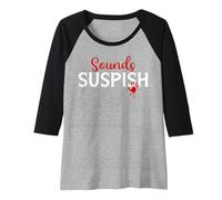 Donna Suoni sospettano Gli Amanti del Vero crimine Maglia con Maniche Raglan