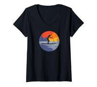 Donna SUP Paddle PADDLEBOARDING Maglietta con Collo a V