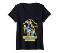 Donna Super Glue Sarcastic Retro Vintage Funny Adult Humor Maglietta con Collo a V