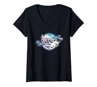 Donna SuperGirl 2026 Alien Logo Circle Maglietta con Collo a V
