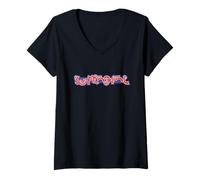 Donna SuperGirl 2026 Alien Text Maglietta con Collo a V