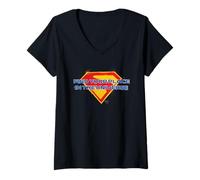 Donna SuperGirl 2026 Find Your Place Shield Maglietta con Collo a V