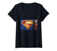 Donna SuperGirl 2026 Horizontal Poster Maglietta con Collo a V
