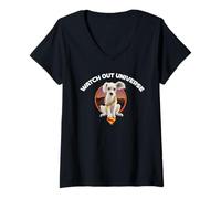 Donna SuperGirl 2026 Krypto Watch out Universe Circle Maglietta con Collo a V
