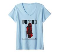 Donna SuperGirl Lobo Bite Me Fanboy Maglietta con Collo a V