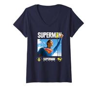 Donna Superman (2025) Comic Run Maglietta con Collo a V