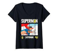 Donna Superman (2025) Krypto Flying Panels Maglietta con Collo a V