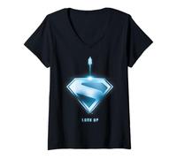 Donna Superman (2025) Look Up Shield 2 Maglietta con Collo a V