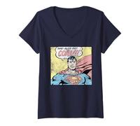 Donna Superman Bad Guys Get Coal Maglietta con Collo a V