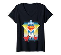 Donna Superman Day 2026 Key Art Maglietta con Collo a V