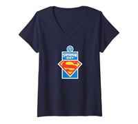 Donna Superman Day 2026 Logo Maglietta con Collo a V