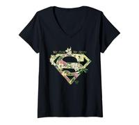 Donna Superman My Mom My Hero Maglietta con Collo a V