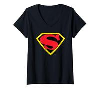 Donna Superman Shield 1941 Maglietta con Collo a V