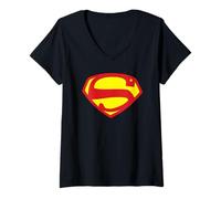 Donna Superman Shield 1948 Maglietta con Collo a V