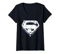 Donna Superman Shield 1978 Maglietta con Collo a V