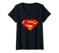 Donna Superman Shield 2006 Maglietta con Collo a V