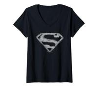 Donna Superman Shield 2010 Maglietta con Collo a V